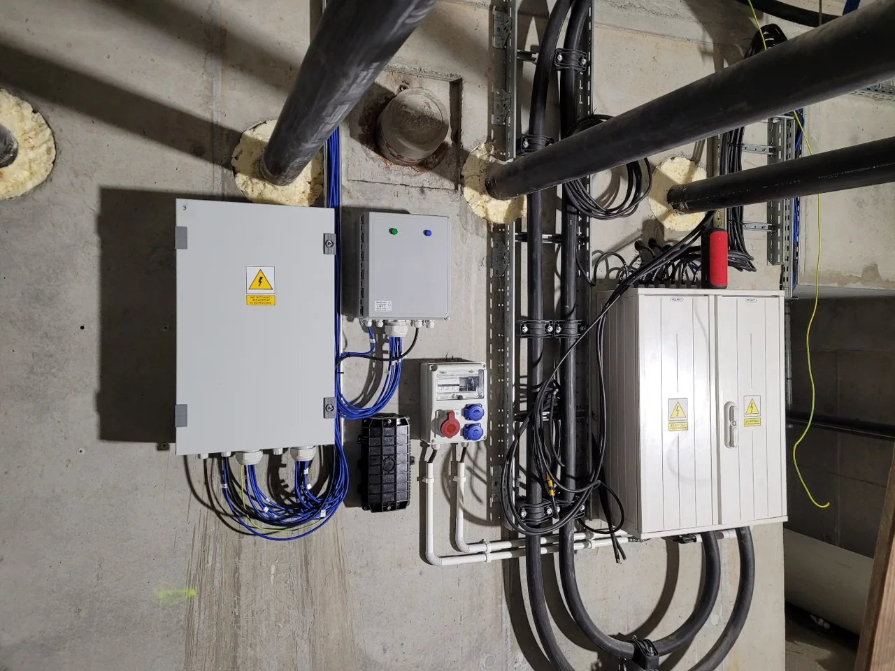Instalacje w pomieszczeniu technicznym